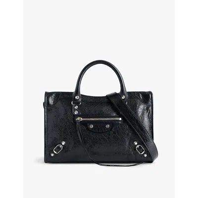 BALENCIAGA WOMENS BLACK LE CITY SMALL LEATHER TOP-HANDLE BAG