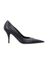 Balenciaga Black Leather Avenue Bb Editor 90 Pumps In Black