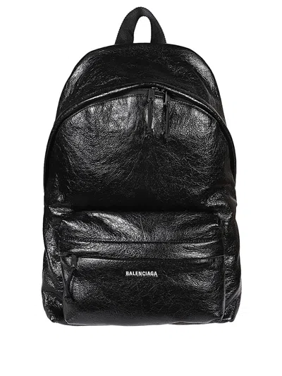 Balenciaga Black Leather Backpack