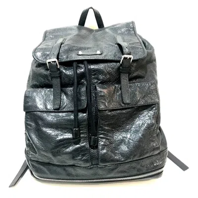 Pre-owned Balenciaga Black Leather Backpack ()