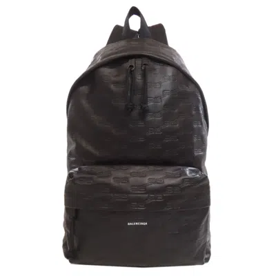 Pre-owned Balenciaga Black Leather Backpack ()