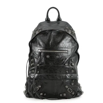 Pre-owned Balenciaga Black Leather Backpack ()