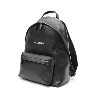 Pre-owned Balenciaga Black Leather Backpack ()