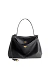 Balenciaga Rodeo Medium Smooth Leather Hand Bags In Black