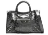 Balenciaga Le City Medium Textured-leather Tote In Gray