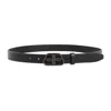 Balenciaga Logo Monogram Leather Belt In Black