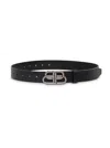 Balenciaga Bb Extra Large Black Calfskin Belt In Red