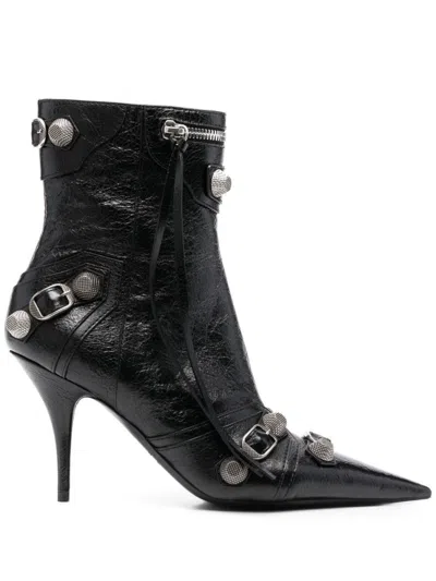 BALENCIAGA BLACK LEATHER BOOTS