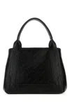 Balenciaga Women Black Leather Navy Cabas Xs Handbag