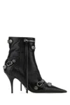 Balenciaga Pointed Toe Ankle Boots With Buckles And Studs