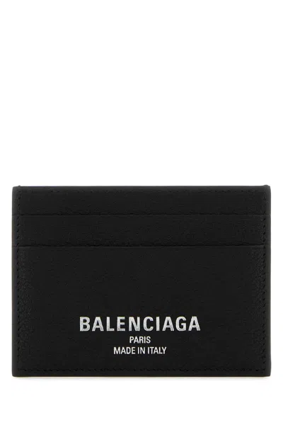 Balenciaga Black Leather Card Holder