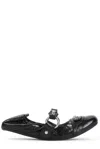 Balenciaga Black Lamb Leather Shoes With Striking Metallic Accents