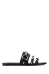 Balenciaga City Nappa Leather Flat Slides In Black