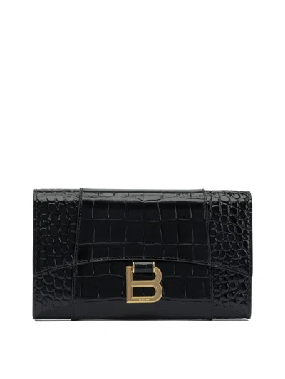 Balenciaga Black Leather Clutch
