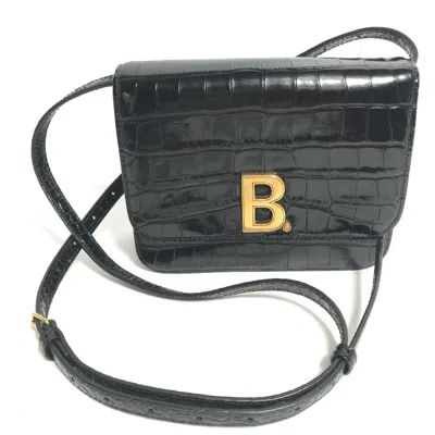 Pre-owned Balenciaga Black Leather Clutch Bag Pouch Shoulder Bag ()