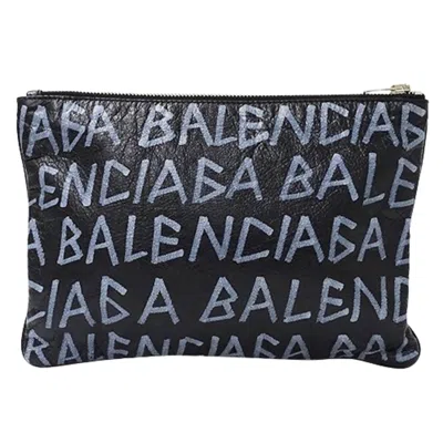 Pre-owned Balenciaga Black Leather Clutch Bag ()