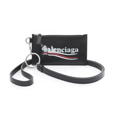 Balenciaga Black Leather Coin Purse/coin Case