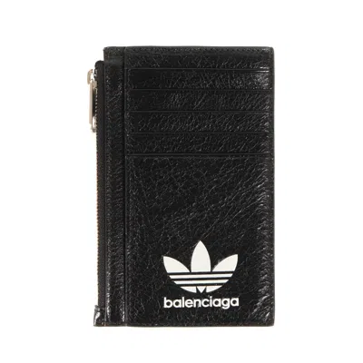 Pre-owned Balenciaga Black Leather Coin Purse/coin Case ()