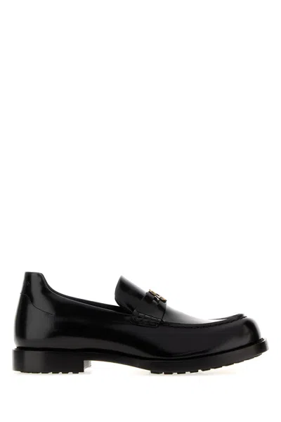 Balenciaga Black Leather Confy Loafers