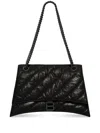 Balenciaga Medium Crush Chain Strap Quilted Leather Shoulder Bag