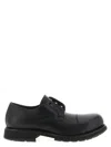 Balenciaga Black Truck Leather Derby Shoes In Black