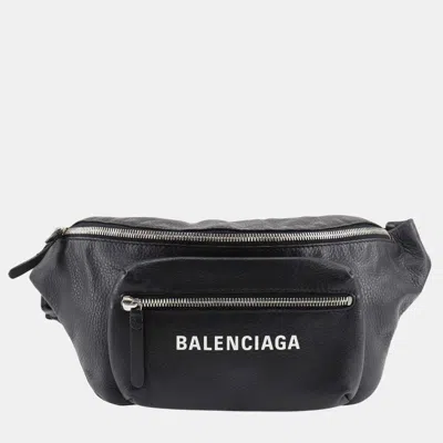 Pre-owned Balenciaga Black Leather Everyday Belt Bag
