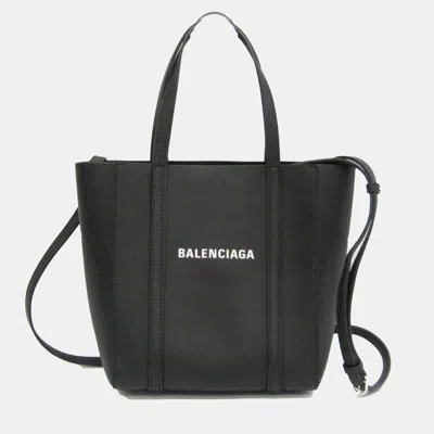 Pre-owned Balenciaga Black Leather Everyday Xxs Tote Bag