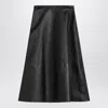 Balenciaga Midi Flared Leather Skirt