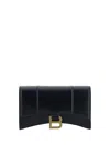 Balenciaga Black Leather Hourglass Clutch