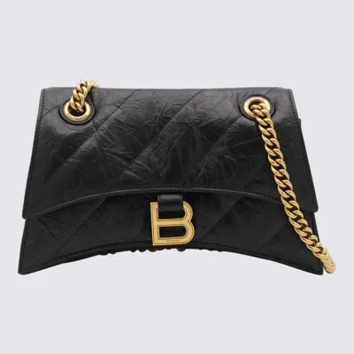 Balenciaga Black Leather Hourglass Shoulder Bag