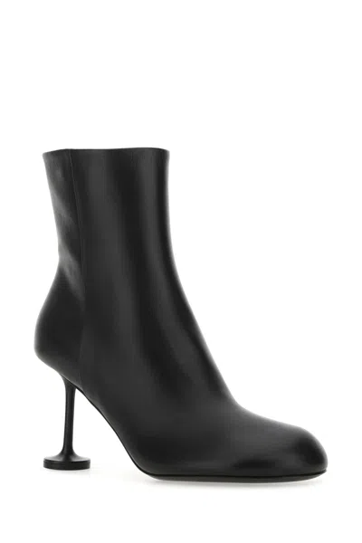 BALENCIAGA BLACK LEATHER LADY ANKLE BOOTS