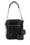 Balenciaga Le Cagole Embellished Textured-leather Messenger Bag