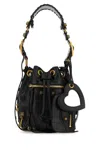 Balenciaga Black Leather Le Cagole Xs Bucket Bag In Black