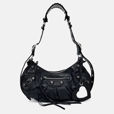 Pre-owned Balenciaga Black Leather Le Cargo Bag Small