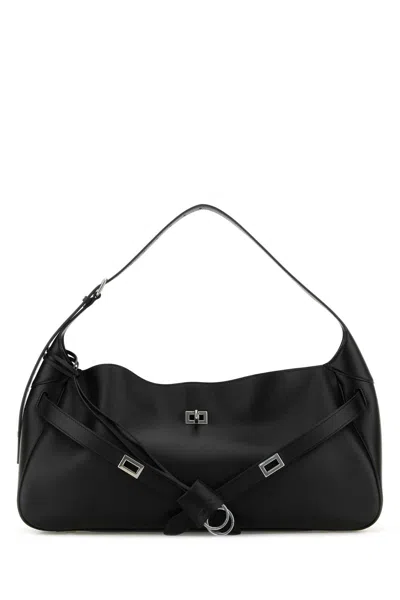 Balenciaga Women Black Leather Medium Bel Air Shoulder Bag