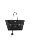Balenciaga Black Leather Medium Carry All Bel Air Shopping Bag