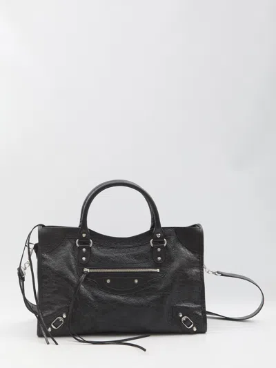 Balenciaga Black Leather Medium Le City Handbag