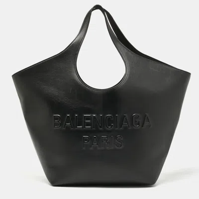Pre-owned Balenciaga Black Leather Medium Mary Kate Tote