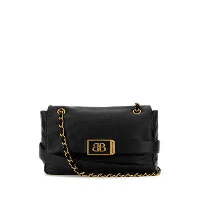 Balenciaga Modu Medium Flap Bag With Chain In Black