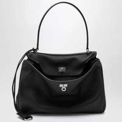 Balenciaga Black Leather Medium Rodeo Handbag