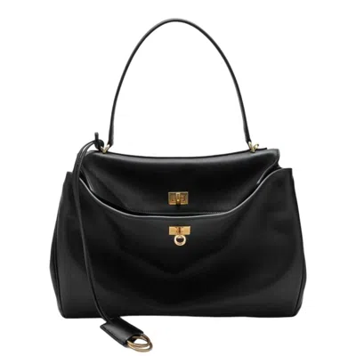 Balenciaga Womens Black Rodeo Medium Leather Top-handle Bag