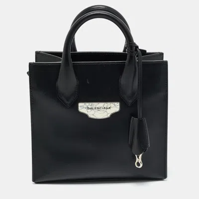 Pre-owned Balenciaga Black Leather Mini All Afternoon Tote