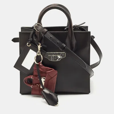 Pre-owned Balenciaga Black Leather Mini All Afternoon Tote