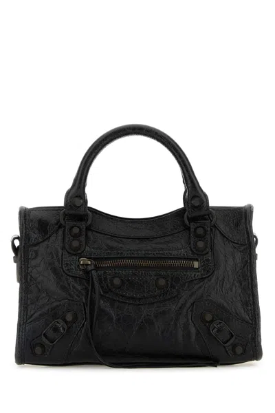 Balenciaga Black Leather Mini Le City Handbag