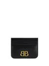 Balenciaga Black Leather Monaco Card Holder