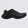 Balenciaga Black Leather Monday Sneakers In Black