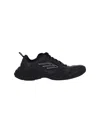 Balenciaga Men 'monday' Black Low Top Sneakers With Logo Detail And Embossed Size On The Rear In Lea In Black