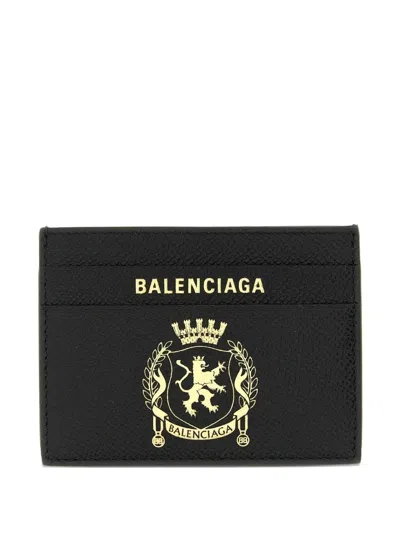 Balenciaga Black Leather Passport Holder