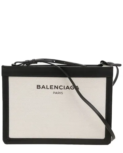 Balenciaga Black Leather Pochette Clutch Crossbody (authentic Pre-loved) In Neutral