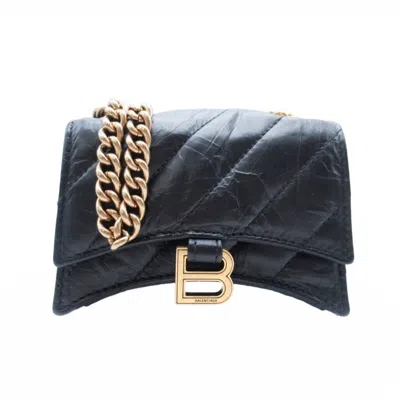 Pre-owned Balenciaga Black Leather Pochette Shoulder Bag ()